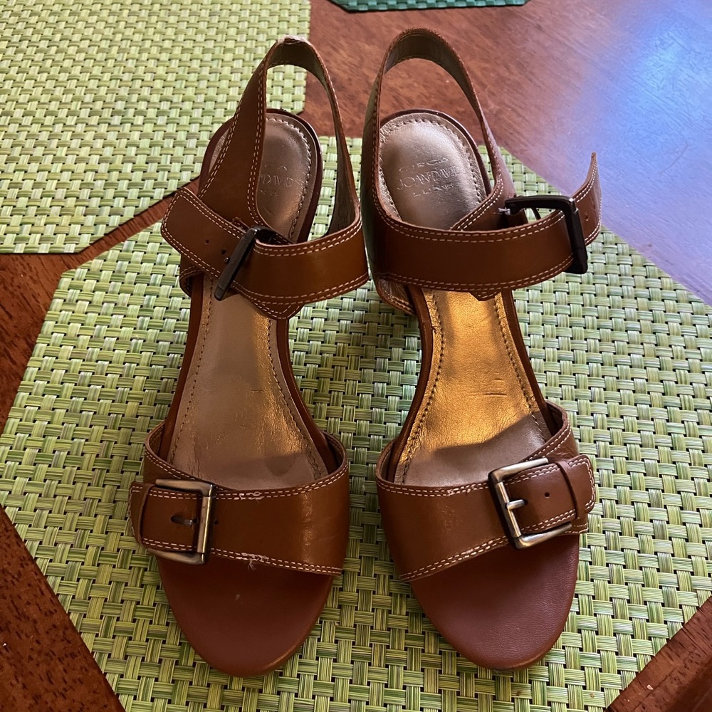 Joan and David heels sandals size 7.5 like new.